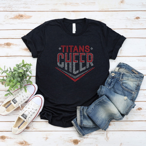 Rhinestone Titans Cheer (Unisex & Women's V-Neck)