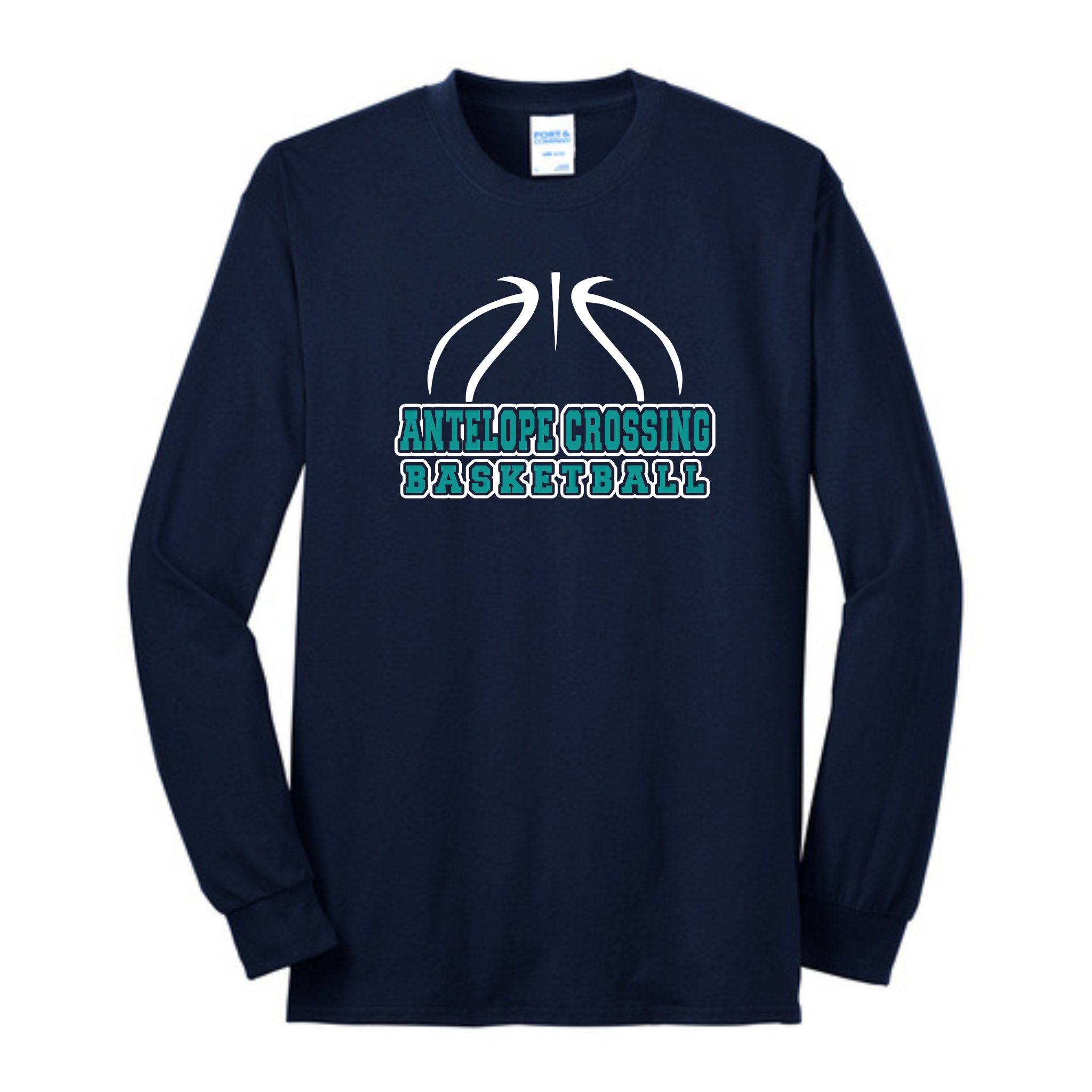 Antelope Crossing Basketball Long Sleeve Shirt (Regular Tee or Performance)
