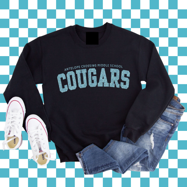 Glitter Cougars Crewneck Sweatshirt