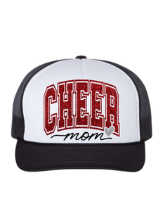 Glitter Cheer Mom Trucker Hat