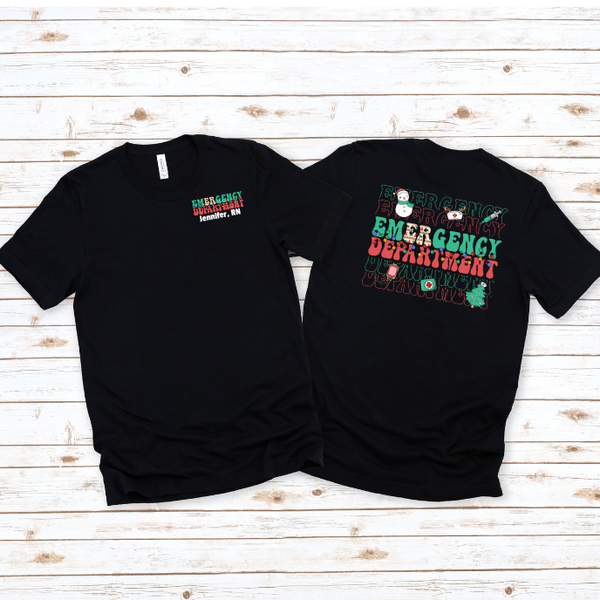 Personalized Holiday Emergency Department Shirt