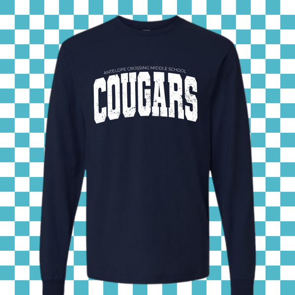 Distressed Cougars Unisex Shirt (Short or Long Sleeve)
