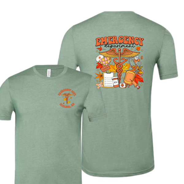 Personalized Fall Emergency Department Shirt