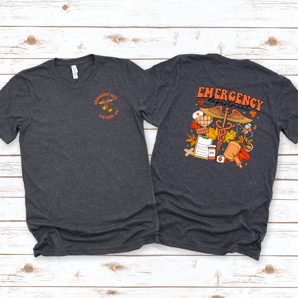 Personalized Fall Emergency Department Shirt