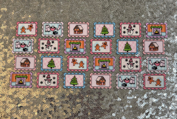 Holiday Stamp Decal only or complete glass