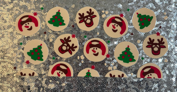 Christmas Cookie Decal only or complete glass