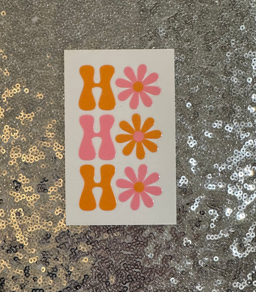 Ho Ho Ho Decal only or complete glass