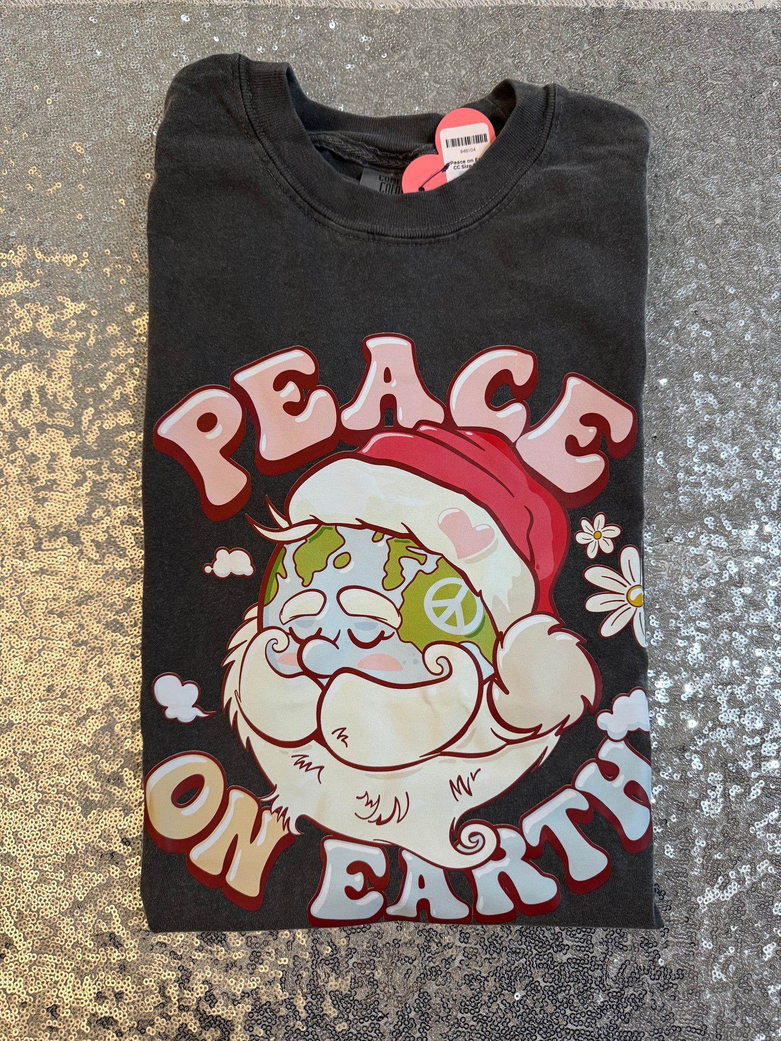 Peace on Earth Comfort Colors Unisex Tee Size Small