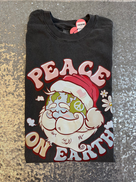 Peace on Earth Comfort Colors Unisex Tee Size Small