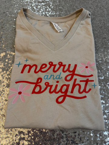 merry & bright women's v-neck size Medium