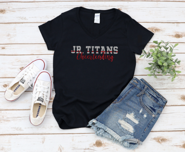 Jr. Titans Glitter Cheerleading T-Shirt (Youth, Unisex & Womens)