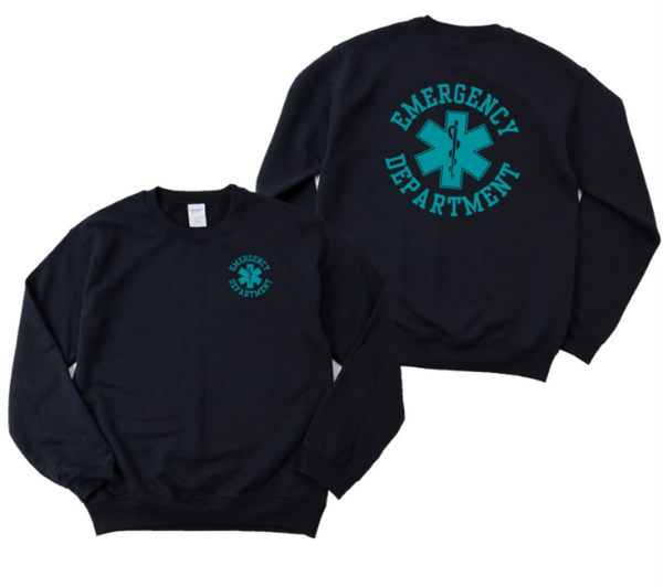 Emergency Department Star of Life Circular Crewneck Sweatshirt