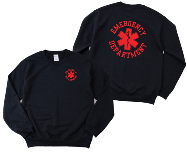 Emergency Department Star of Life Circular Crewneck Sweatshirt