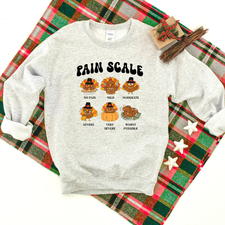 Turkey Pain Scale Crewneck Sweatshirt