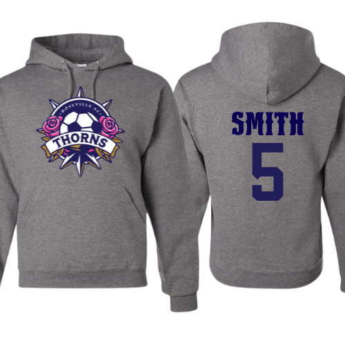 Thorns Hoodie, Logo & Name + Number