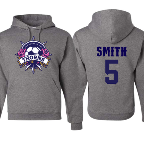 Thorns Hoodie, Logo & Name + Number