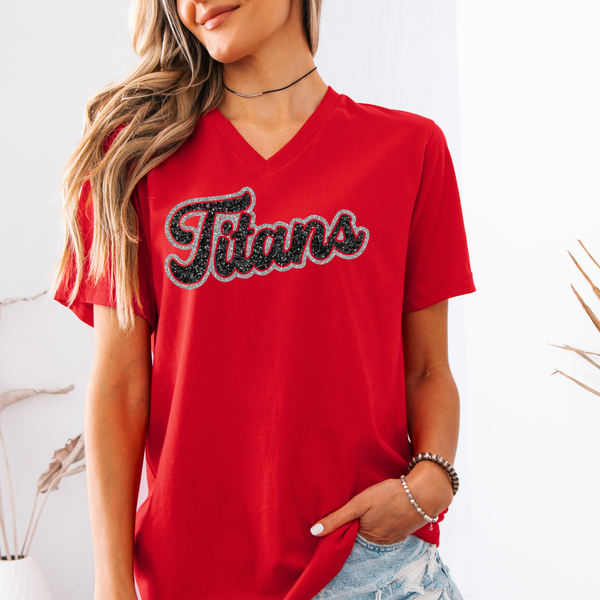 Glitter Titans Tee (Unisex or Women's V-Neck)