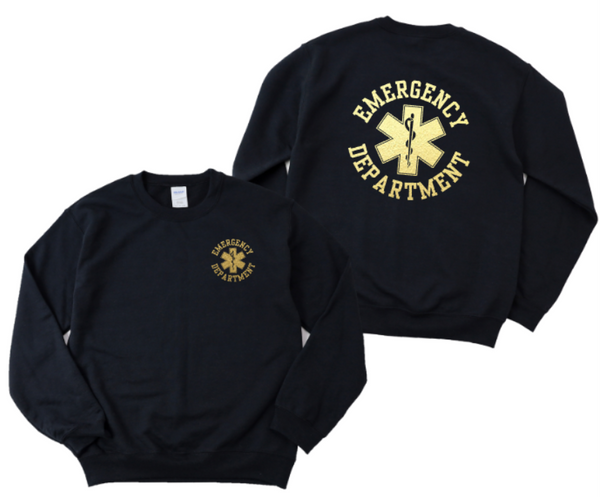 Emergency Department Star of Life Circular Crewneck Sweatshirt