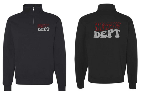Glitter Retro Emergency Department Quarter Zip Sweatshirt