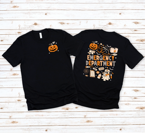 Halloween ER Short Sleeve Shirt (Front & Back)