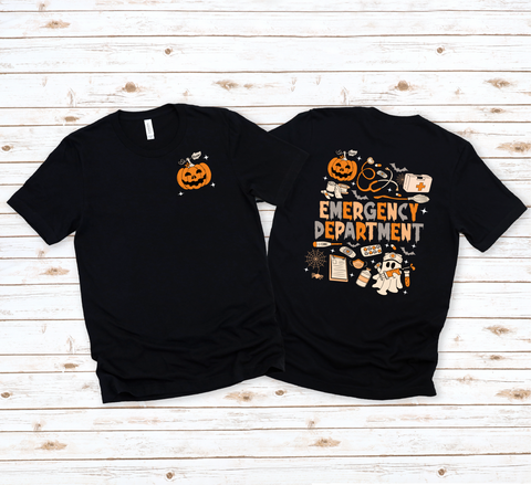 Halloween ER Short Sleeve Shirt (Front & Back)