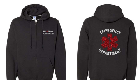Glitter EmERgency Department Full Zip Jacket (Independent)