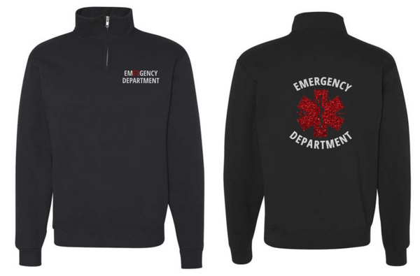 Glitter EmERgency Quarter Zip Sweatshirt