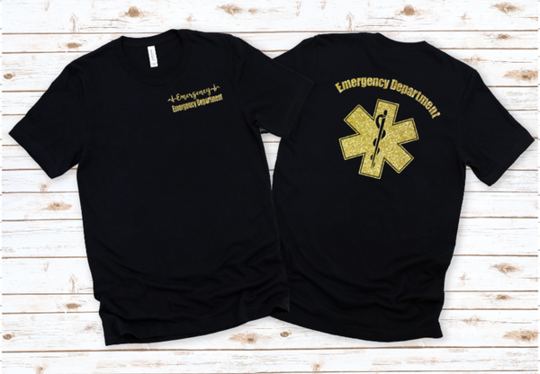 Glitter Emergency Department Star of Life Short Sleeve Shirts (Original)