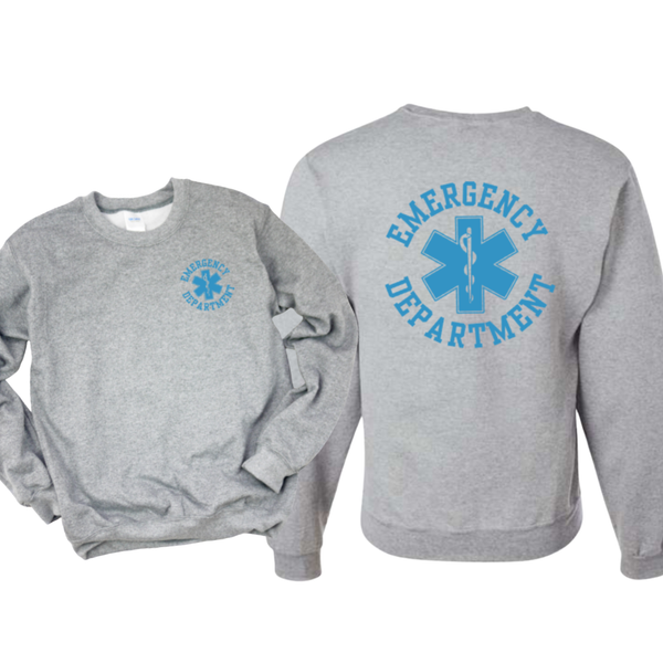 Emergency Department Star of Life Circular Crewneck Sweatshirt