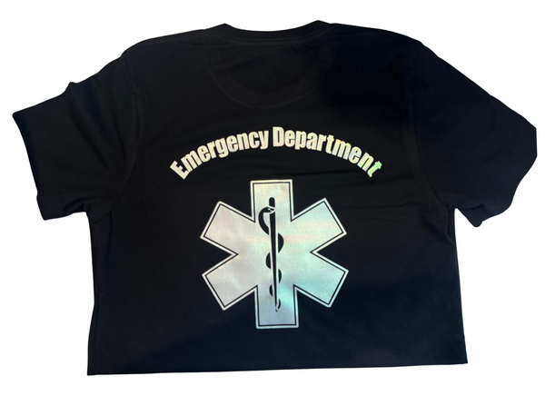 Flocked Holographic Emergency Department Tee