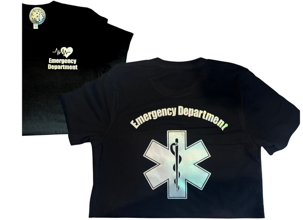 Flocked Holographic Emergency Department Tee