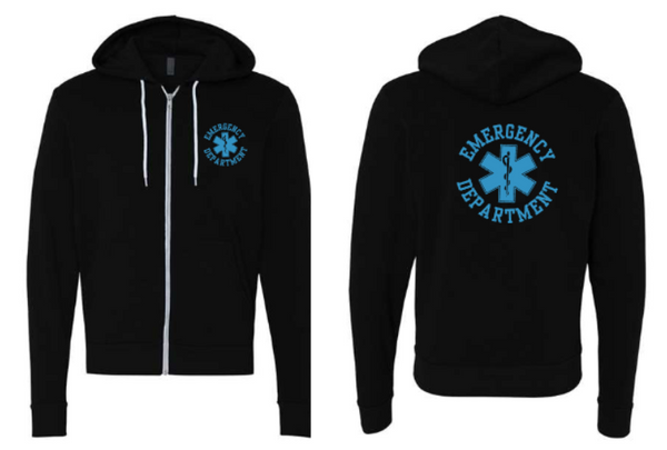 Emergency Department Star of Life Circular Full Zip Sweatshirt