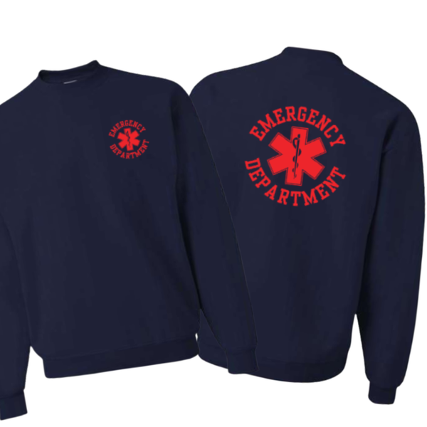 Emergency Department Star of Life Circular Crewneck Sweatshirt