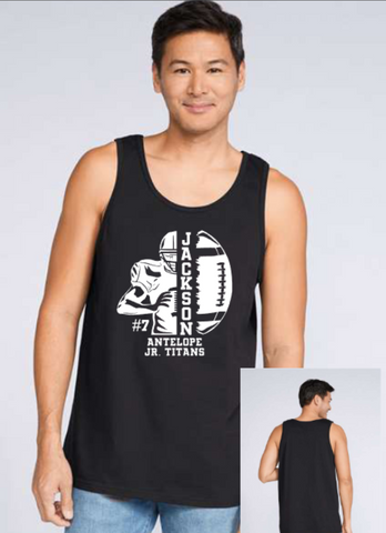 Personalized Antelope Jr. Titans Football Tank Top (Mens & Womens)