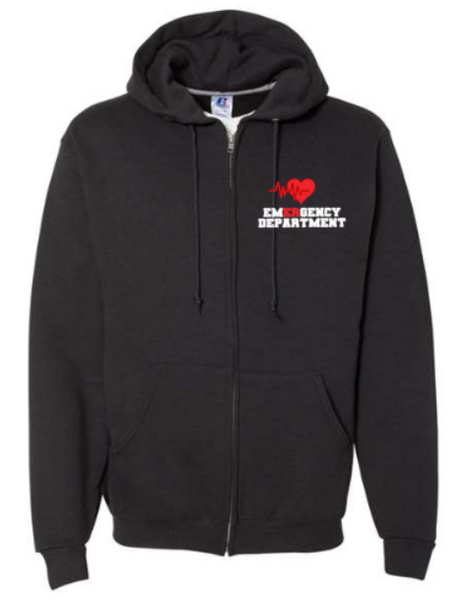 ER Heart EKG Full Zip Jacket (Russell)