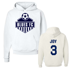 Blues FC Unisex Hoodie with last name and number (Youth & Adult)