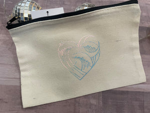 Heart Wave Zipper Pencil Pouch