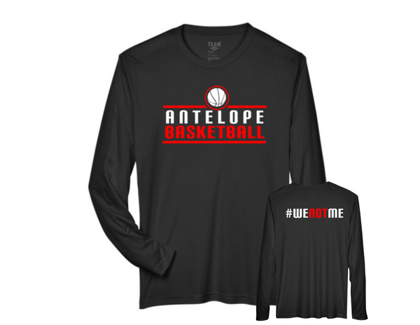 Antelope Lady Titans Basketball Long Sleeve Performance Shirt (black)