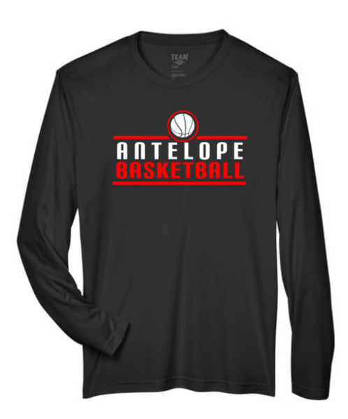 Antelope Lady Titans Basketball Long Sleeve Performance Shirt (black)