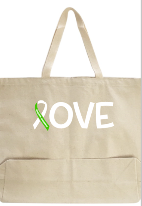 Jumbo Dwarfism LOVE Awareness Canvas Tote Bag