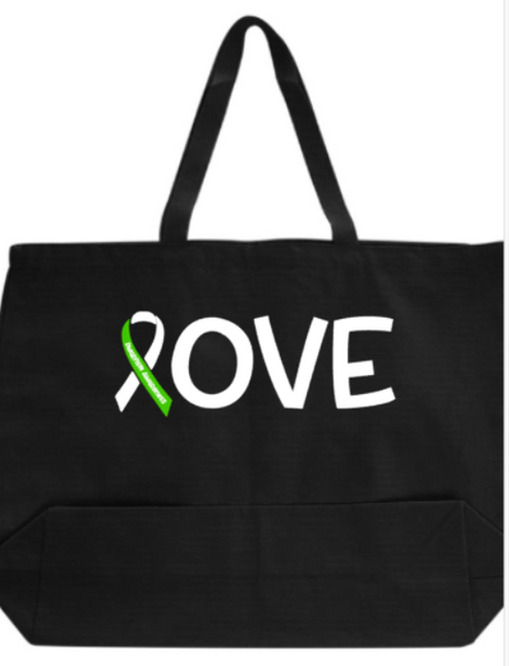 Jumbo Dwarfism LOVE Awareness Canvas Tote Bag