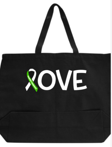 Jumbo Dwarfism LOVE Awareness Canvas Tote Bag