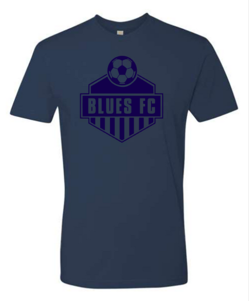 Blues FC Unisex Tee with last name and number (Youth & Adult)